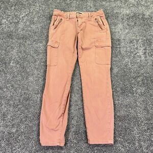 Mavi Jeans Womens 29 Pink Juliette Mid Rise Skinny Cargo Stretch Casual Pockets